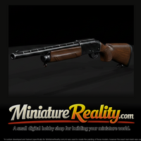 Camo Semi-Auto Hunting Shotgun miniature, three-quarter view — thumbnail 1