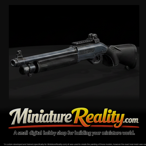 Tactical Semi-Auto Shotgun miniature, three-quarter view