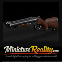 Side by Side Double Barrel miniature, three-quarter view — thumbnail 1