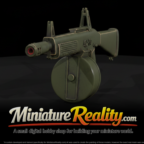 AA-12 Automatic Combat Shotgun miniature, three-quarter view
