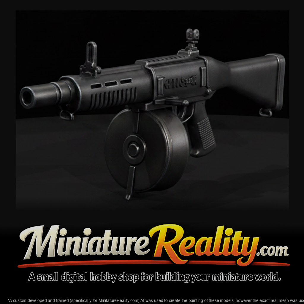Drum-Magazine Automatic Shotgun miniature, three-quarter view