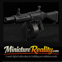 Drum-Magazine Automatic Shotgun miniature, three-quarter view — thumbnail 1