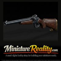 Single-Shot Break-Action Shotgun miniature, three-quarter view — thumbnail 1