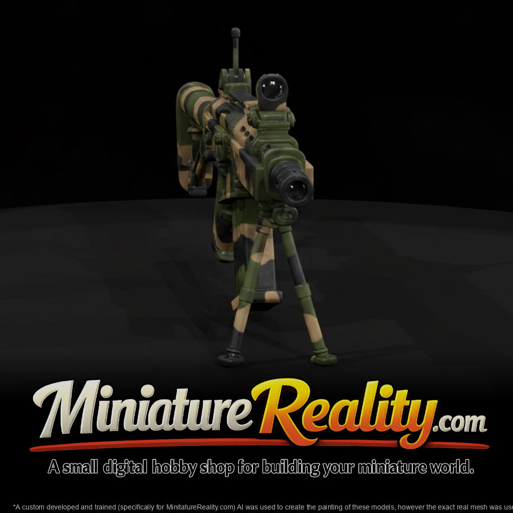 Camo Semi-Auto Combat Shotgun miniature, three-quarter view