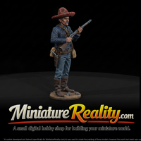 Mexican Rurale Lawman with Rifle miniature, three-quarter view — thumbnail 1