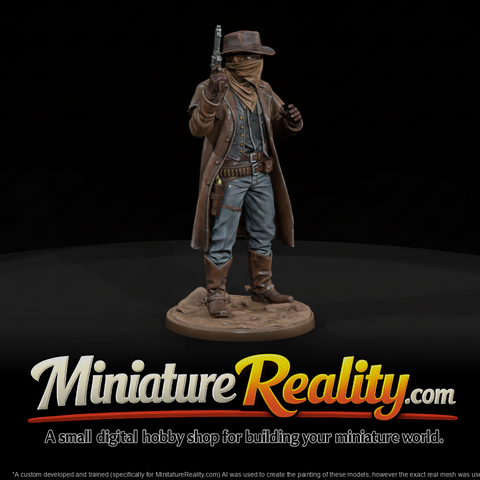 Villain Masked Bank Robber miniature, three-quarter view