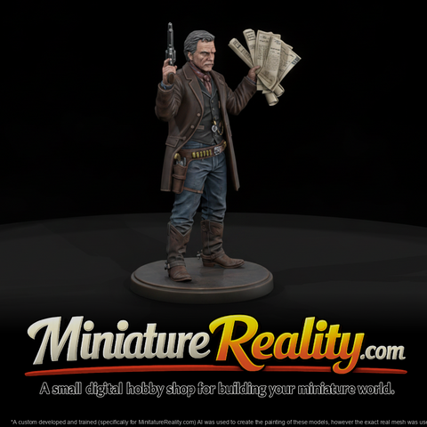 Villain Land Grabber miniature, three-quarter view