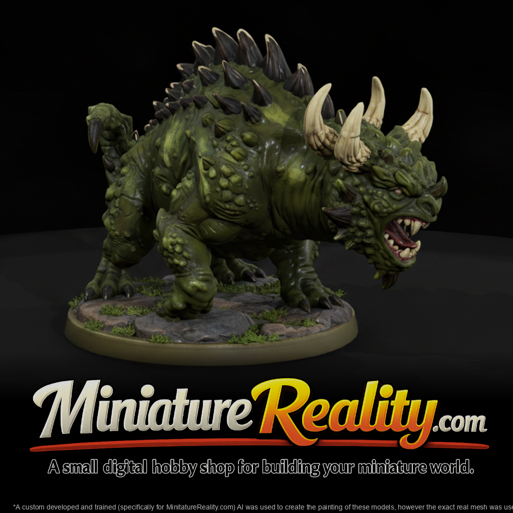 Hodag Folklore Monster miniature, three-quarter view