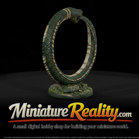 Myth Hoop Snake miniature, three-quarter view