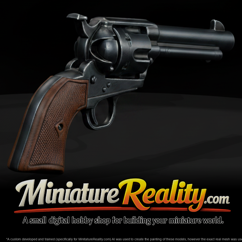 Item Single Action Revolver miniature, three-quarter view