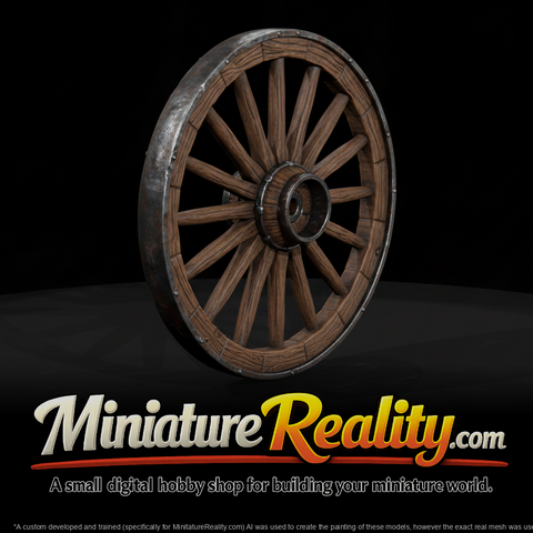 Item Wagon Wheel miniature, three-quarter view