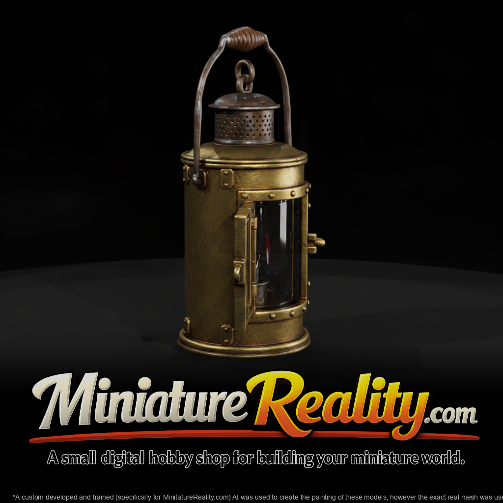 Item Miner's Lantern miniature, three-quarter view