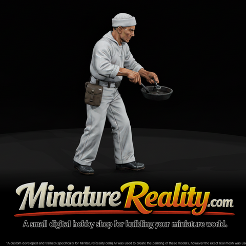 WW2 NAVY 023 wwii-u-s-navy-cook-or-mess-specialist-figure, three-quarter view