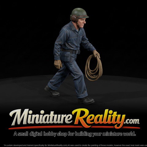 WW2 NAVY 043 wwii-u-s-navy-deck-sailor-figure, three-quarter view