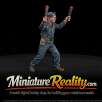 WWII Navy Flight-Deck Handler miniature, three-quarter view — thumbnail 1