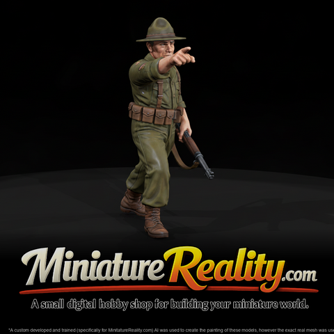 WW2 USMC 043 wwii-u-s-marine-corps-nco-squad-leader-figure, three-quarter view