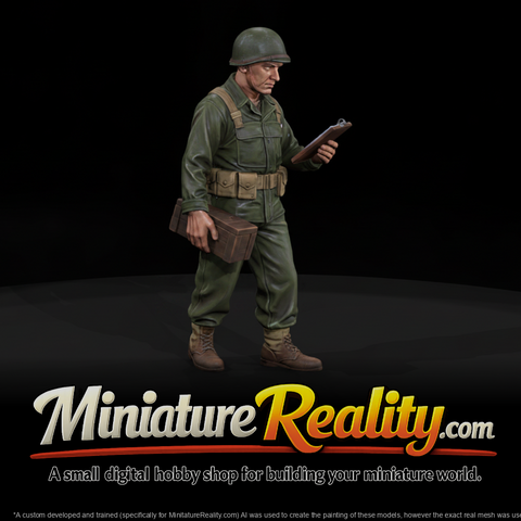WWII U.S. Marine Corps Supply Marine Figure, three-quarter view