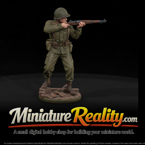 United States Army Urban Assault Rifleman miniature, three-quarter view