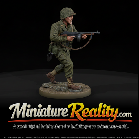 United States Army Ranger Darby S miniature, three-quarter view