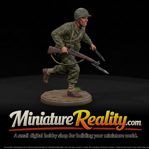 United States 1st Filipino Infantry Rifleman miniature, three-quarter view