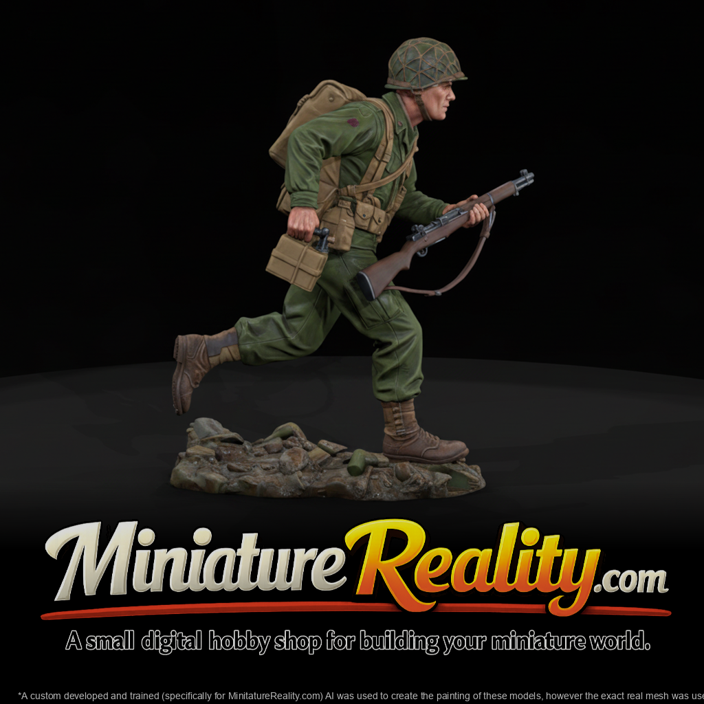 United States Marine Demolition Man miniature, three-quarter view