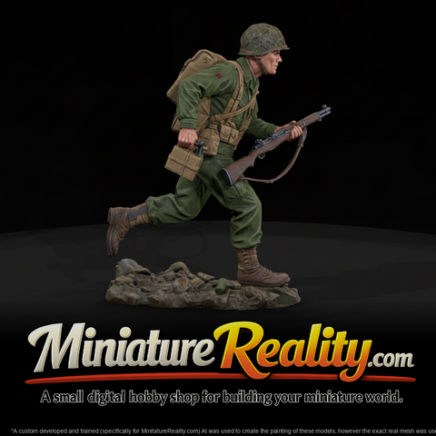 United States Marine Demolition Man miniature, three-quarter view