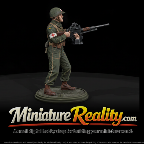 United States Navy Hospital Corpsman miniature, three-quarter view