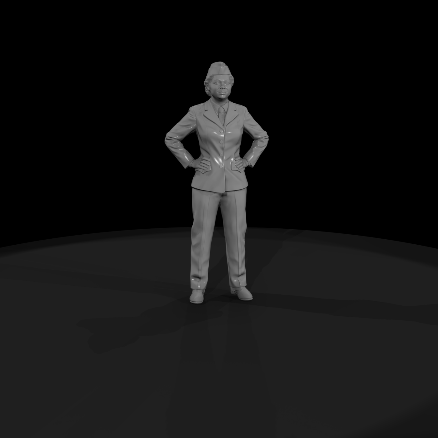 WWII Female Soldier — 28mm Miniature