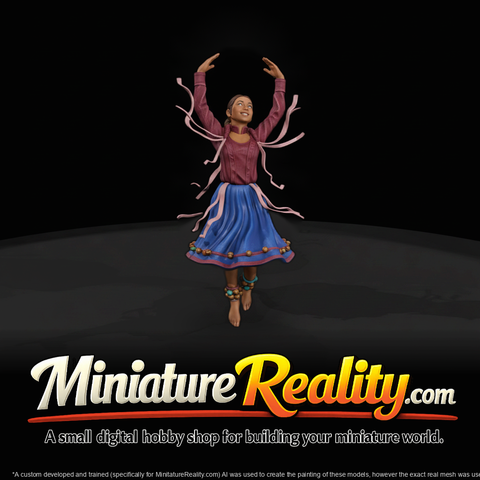 Young Female Dancer — 3D Printable Miniature