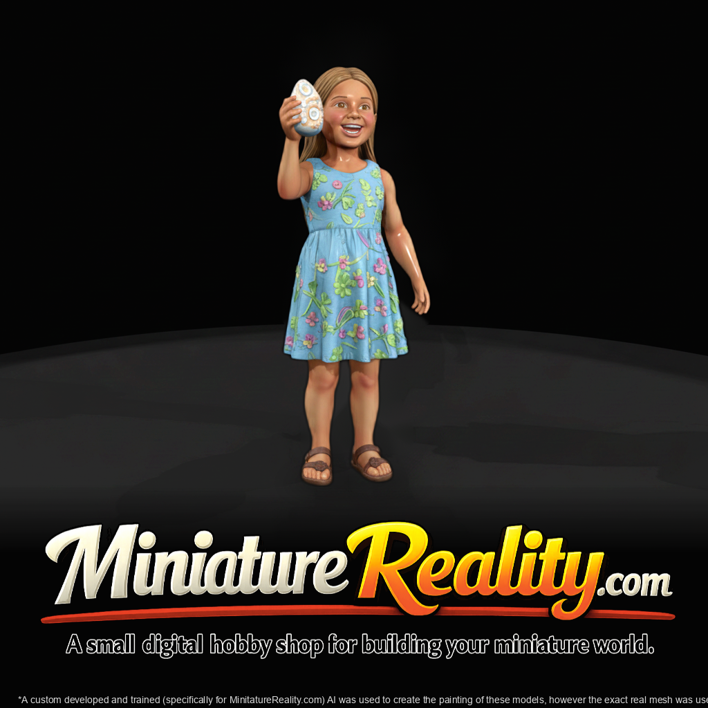 Young Girl Scout Miniature (3D Printable)