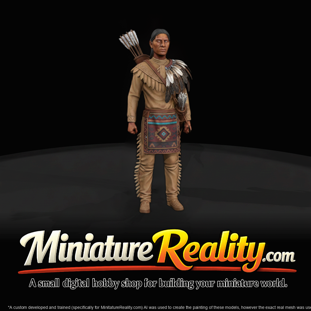Young Male Warrior Miniature
