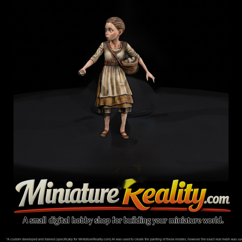 Young Peasant Girl — (3D Printable)