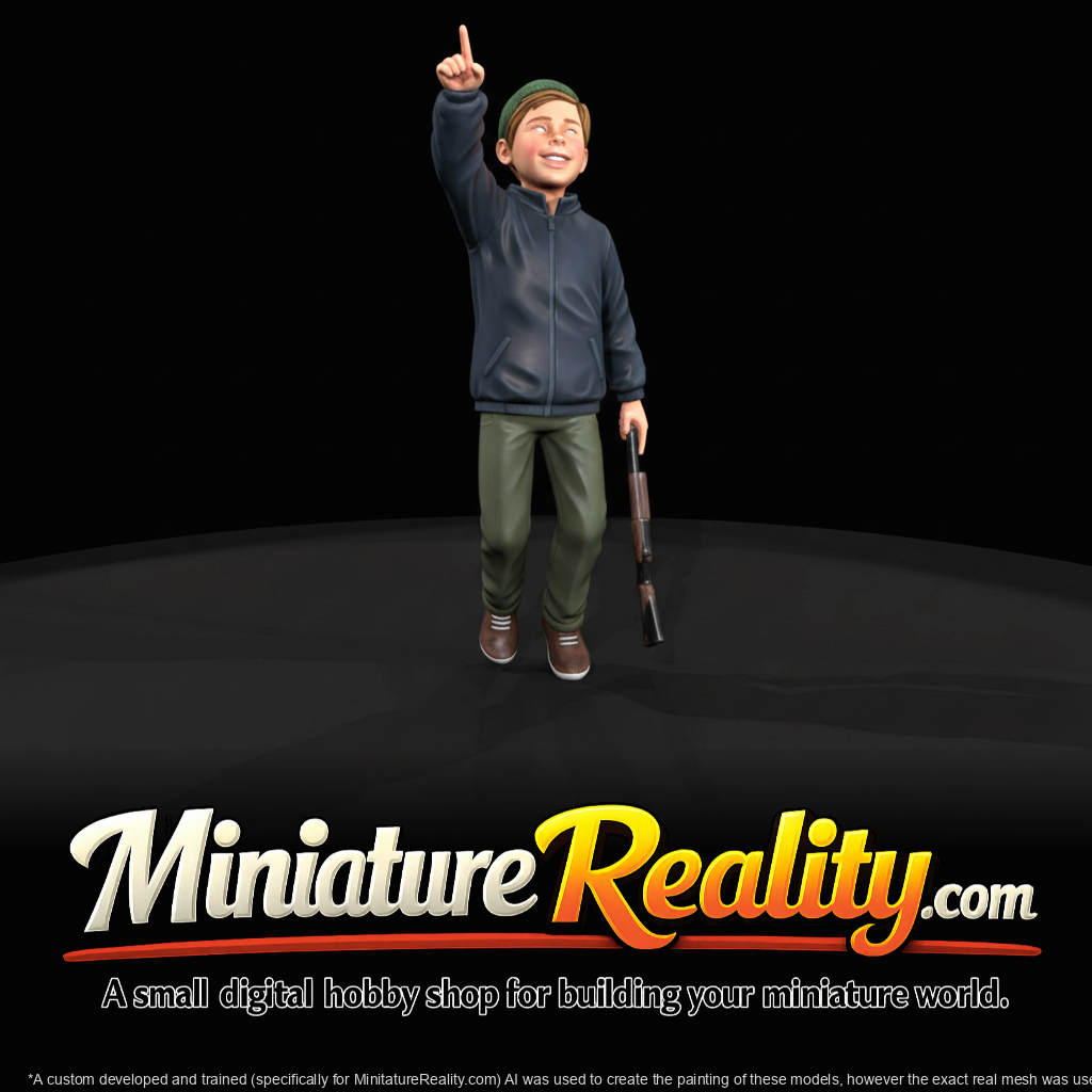 stylized human figure (boy) miniature
