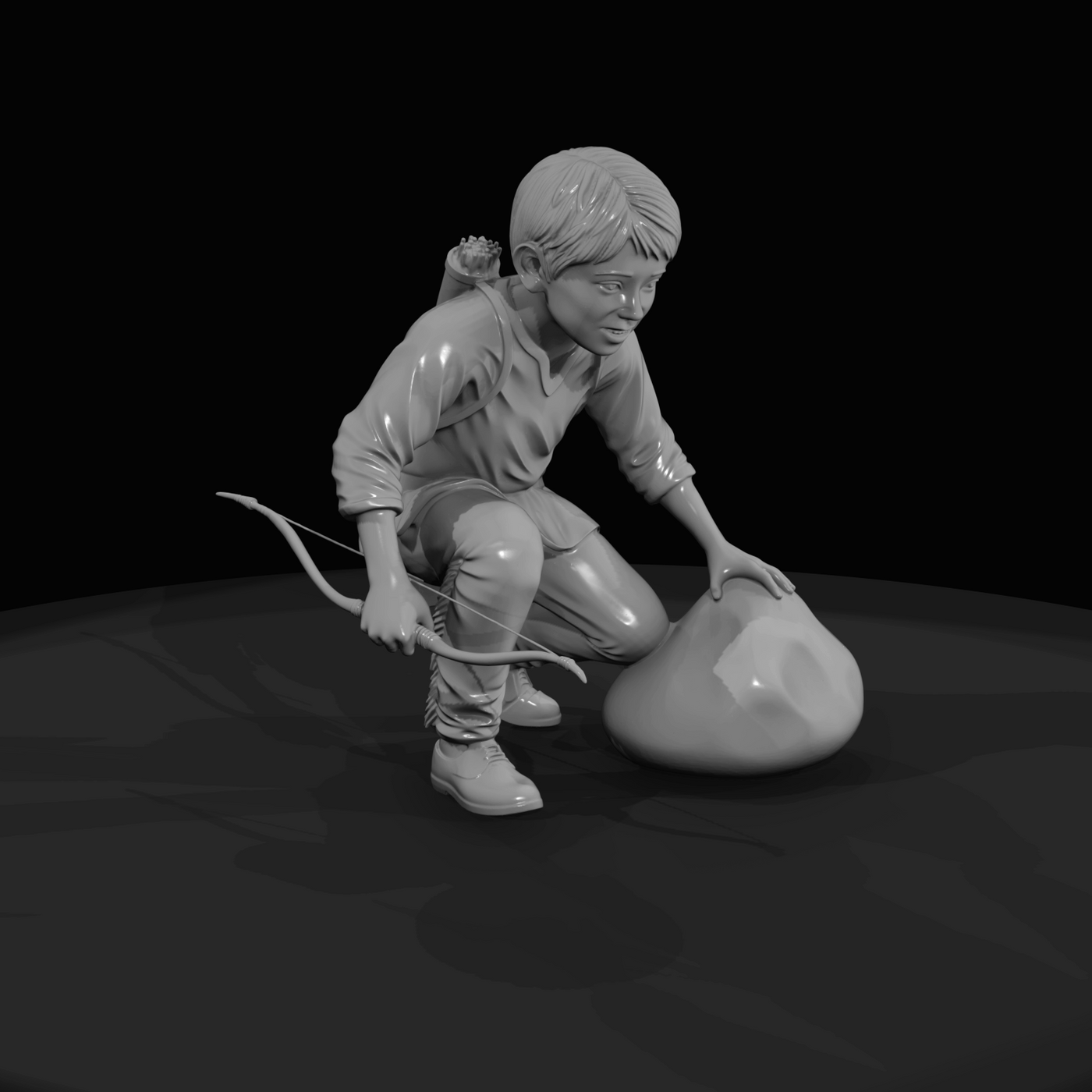 Hunter Figure (estimated) — Young Boy