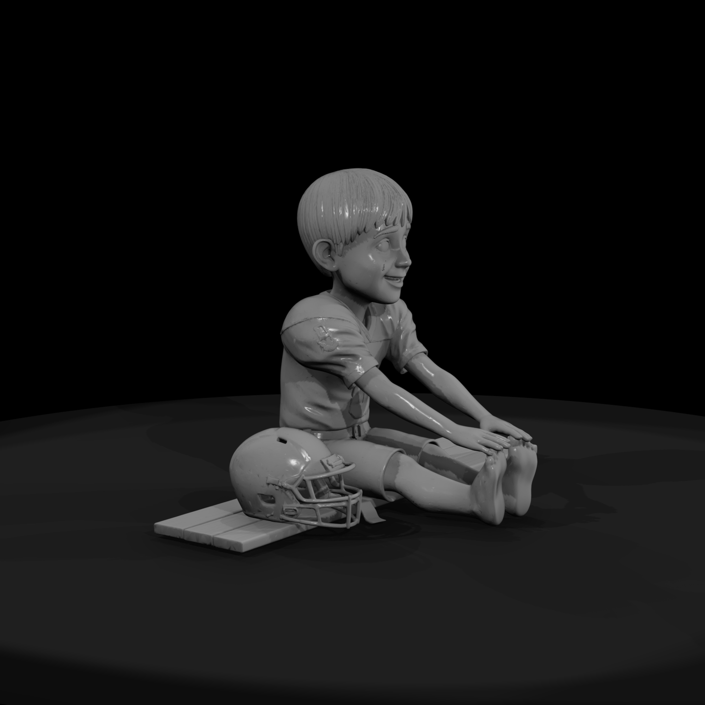Youth Flag Football Bench Player — 3D Printable Figurine