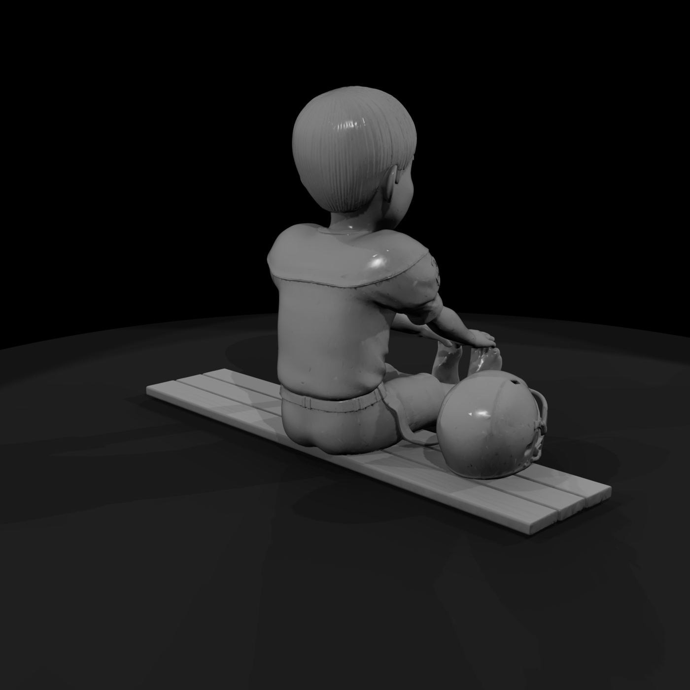 Youth Flag Football Bench Player — 3D Printable Figurine