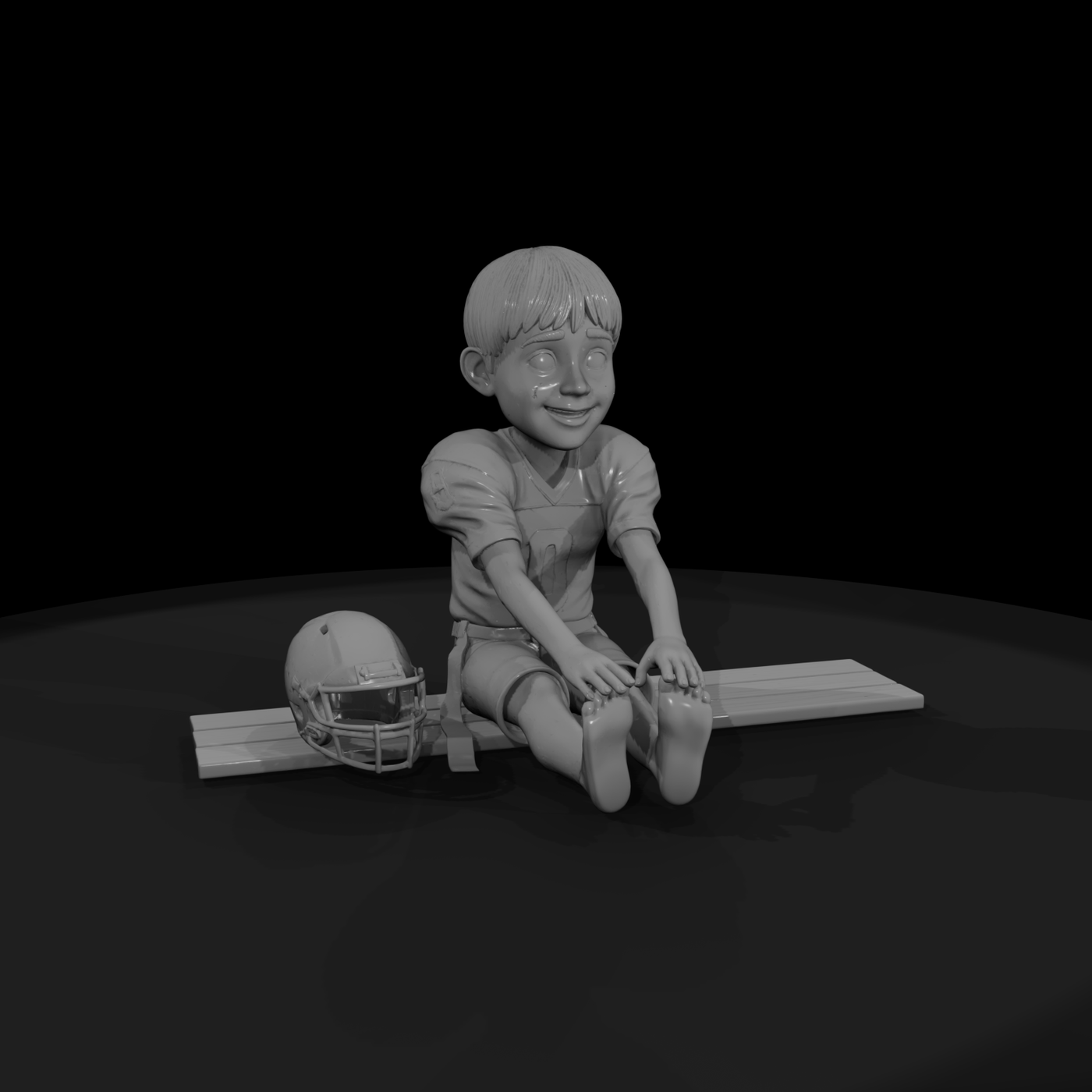 Youth Flag Football Bench Player — 3D Printable Figurine