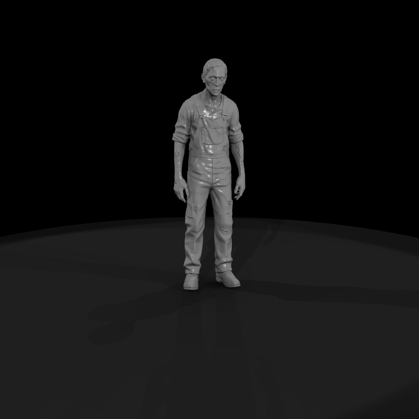 zombie in overalls