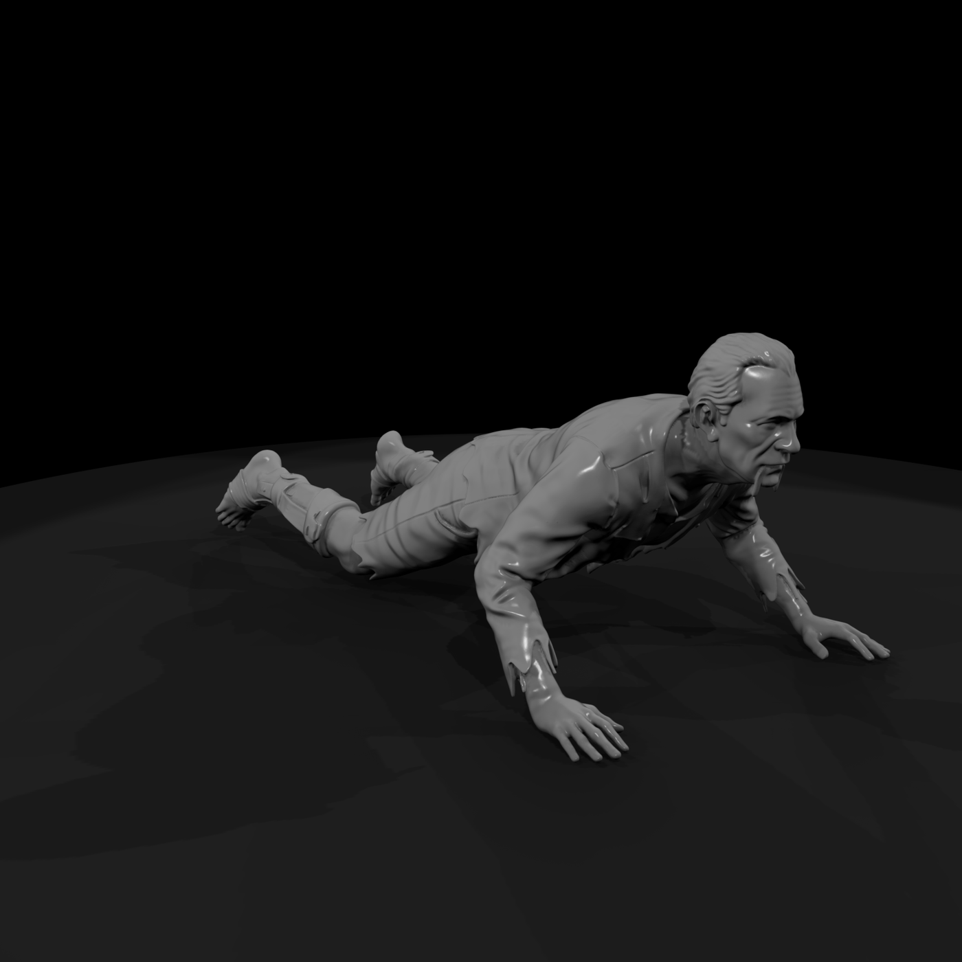 zombie with broken