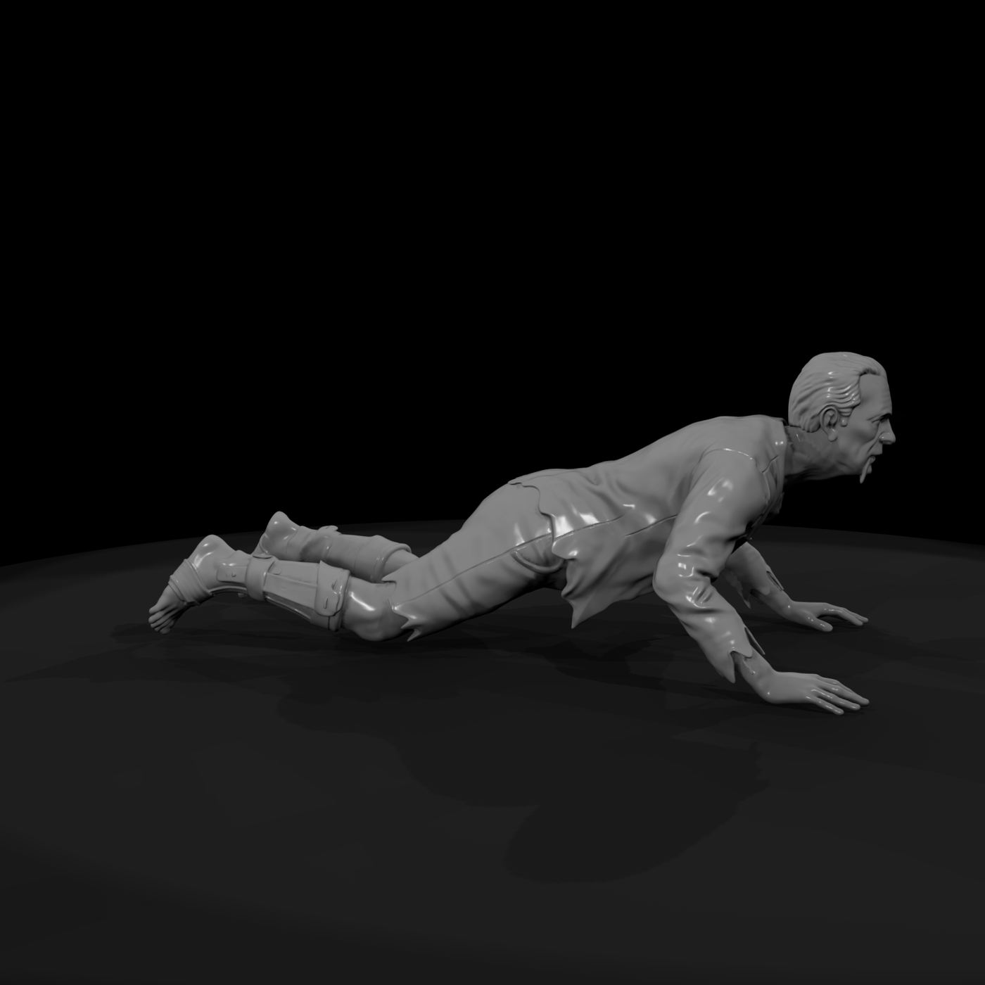 zombie with broken