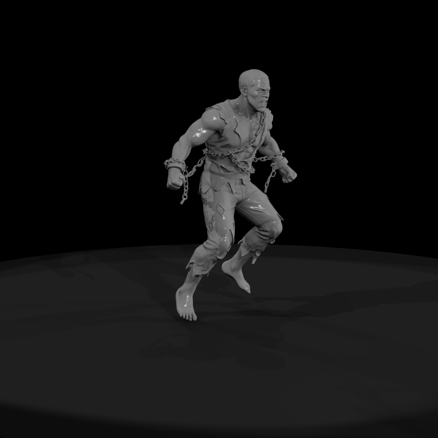zombie with chains