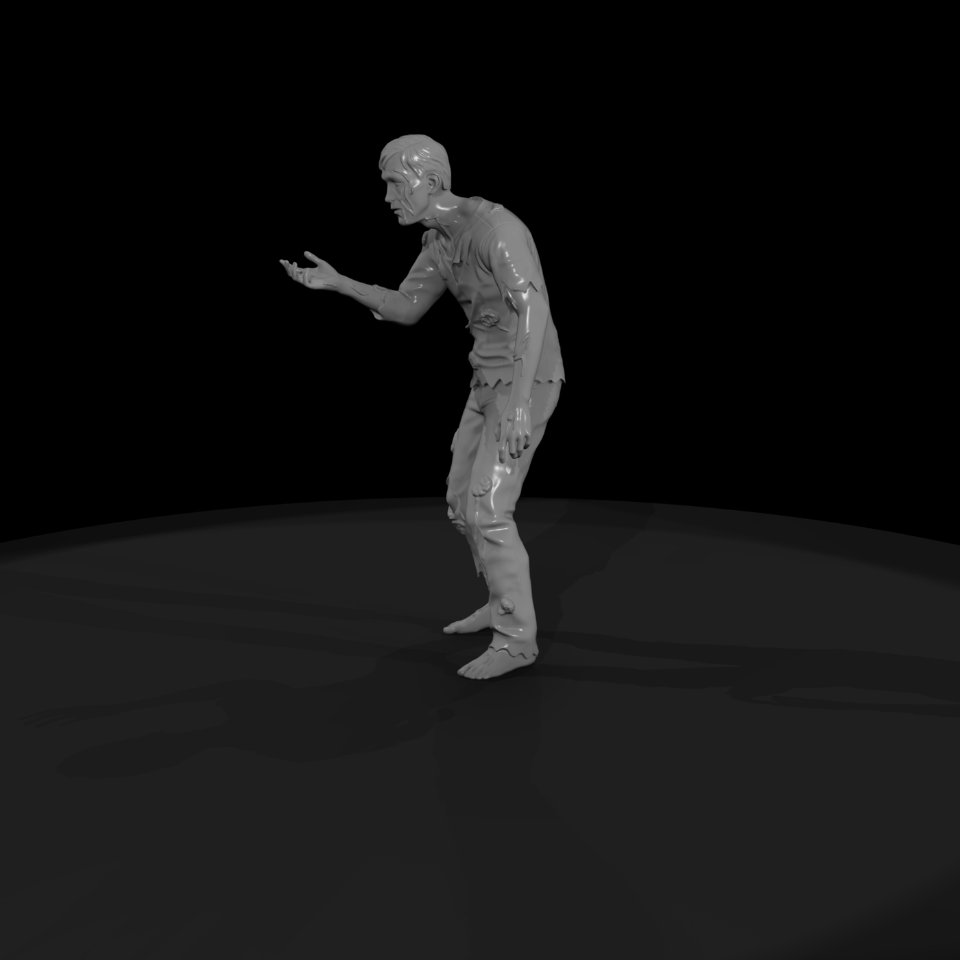 zombie with ripped