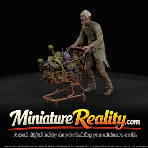 zombie with shopping